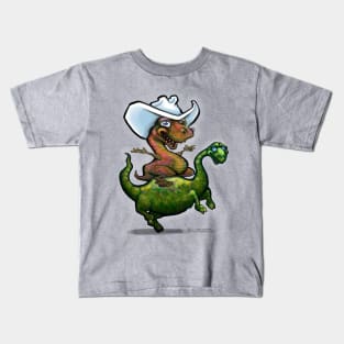 Cowboy Dinosaur Kids T-Shirt